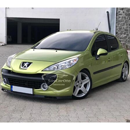 Peugeot 207 2006-2014 Uyumlu Üniversal Laguna Lip Esnek Ön Lip 2 Parça Tampon Altı Dil Karlık Ön Ek