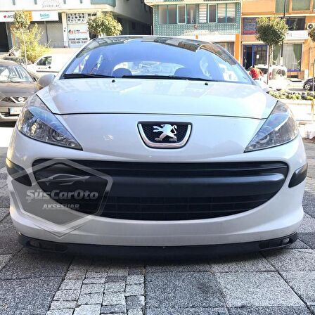 Peugeot 207 2006-2014 Uyumlu Üniversal Laguna Lip Esnek Ön Lip 2 Parça Tampon Altı Dil Karlık Ön Ek