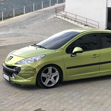 Peugeot 207 2006-2014 Uyumlu Üniversal Laguna Lip Esnek Ön Lip 2 Parça Tampon Altı Dil Karlık Ön Ek