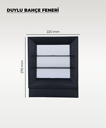 E27 Duylu Bahçe Feneri – IP65 Su Geçirmez – 220V Dış Mekan Aydınlatma