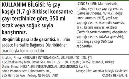 Herbalife Bitkisel Konsantre Çay 100 gr