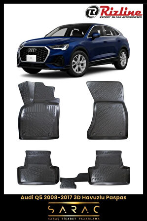 Rizline Audi Q5 2010 Model 3D Havuzlu Paspas