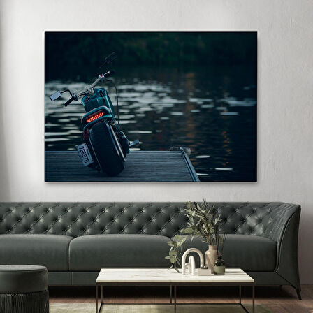 Motosiklet Kanvas Tablo, Büyük Kanvas Tablo, Motosiklet Sürücüleri İçin Bir Hediye-5379