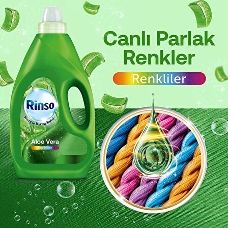 Rinso Aloe Vera Renkliler için Sıvı Deterjan 50 Yıkama 3 lt