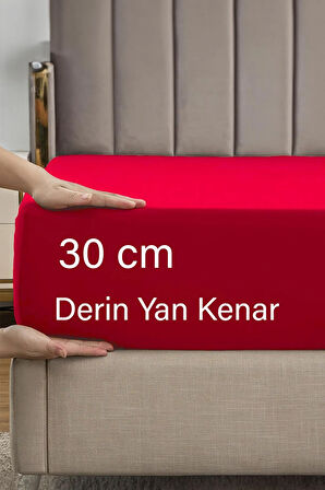 | Ranforce | Pamuklu Tek / Çift Kişilik Kırmızı Lastikli Çarşaf | 14 Renk | Fıtted |