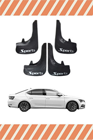 Skoda Superb Sports yazılı 4’lü tozluk çamurluk paçalık kaliteli koruma