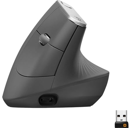  Logitech MX Vertical Gelişmiş Ergonomik Dikey Mouse - Siyah