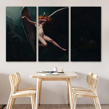 Yıldızlı Gökyüzü Altında Bir Peri Kanvas Tablo, Klasik Sanat Kanvas Tablo-5383