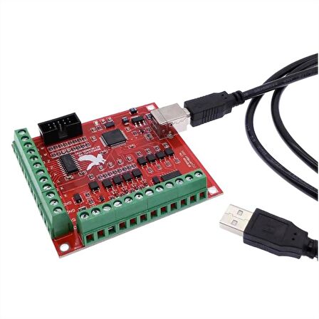 4 Eksen USB MACH3 100 Khz CNC Step Motor Sürücü Kartı