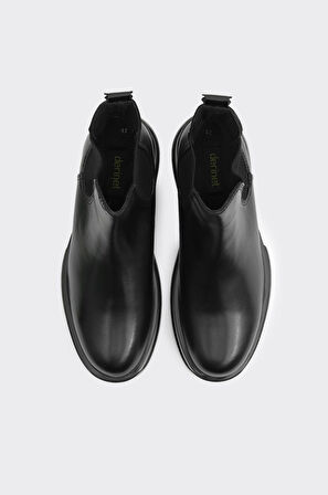 Hakiki Deri Bilek Kısmı Lastikli Erkek Bot