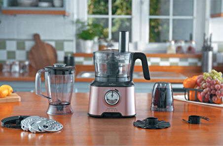 Karaca Mastermaid Power Multifunctional 10 In 1 Rosegold Mutfak Robotu, Blender Seti 2000w