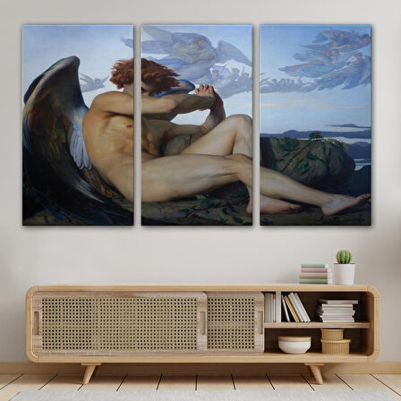 Alexandre Cabanel Fallen Angel's Eyes Kanvas Duvar Sanatı, Klasik Sanat Tablo-5385