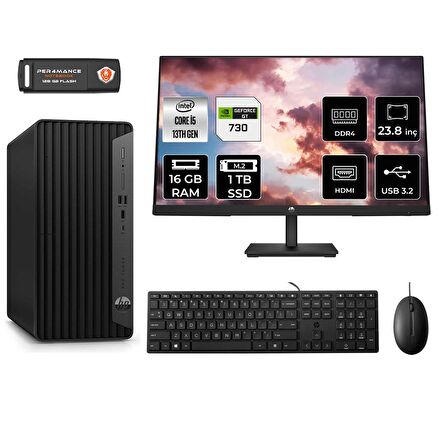HP TOWER 290 G9 i5 13500 16GB RAM 1TB SSD GT730/4GB FDOS 8T2W9ES MASAÜSTÜ PC & 23.8'' MONİTÖR