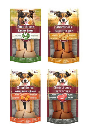 Smartbones 4 Çeşit Karma Medium Köpek Ödülü 2 Li 158 Gr. X 4 Adet