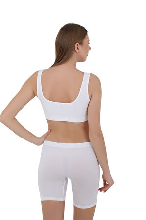 Mikro Fiber Kadın Uzun Boxer 3'lü Özel Paket - Siyah, Beyaz, Ten | S/M, L/XL