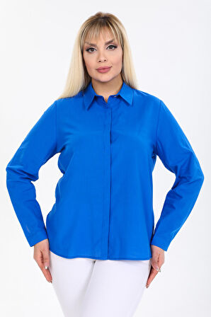 Büyük Beden %100 Pamuk Gömlek