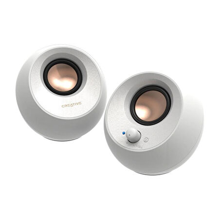 Creative Pebble V3 Beyaz 2.0 Usb-C - Bluetooth 5.0, 16W Multimedya Stereo Hoparlör Seti