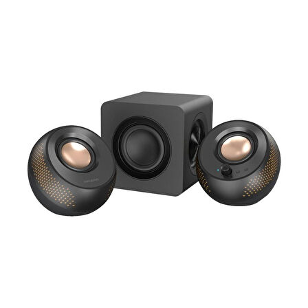 Creative Pebble X Plus 2.1 Özelleştirilebilir RGB Aydınlatma, Bluetooth 5.3 15W'a Kadar RMS Gücüne Sahip USB-C Hoparlör