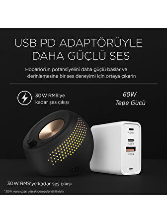 Creative Pebble X Plus 2.1 Özelleştirilebilir RGB Aydınlatma, Bluetooth 5.3 15W'a Kadar RMS Gücüne Sahip USB-C Hoparlör