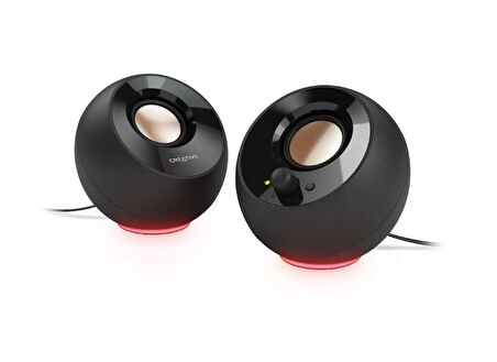 Creative Pebble Se - Usb-C - 16W Multimedya Stereo Hoparlör Seti - Rgb Aydınlatmalı - Siyah