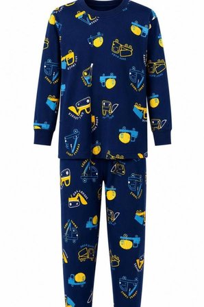 Erkek Çocuk Pamuklu Desenli Pijama Takım TKM1019