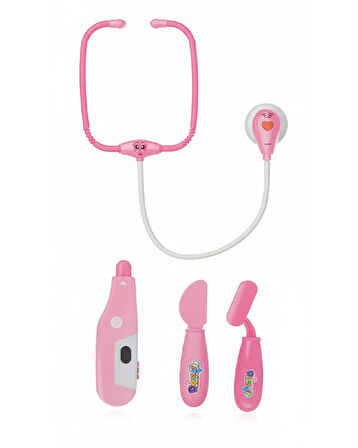Pasifik Oyuncak Işıklı Doktor Seti Pembe BS8602B