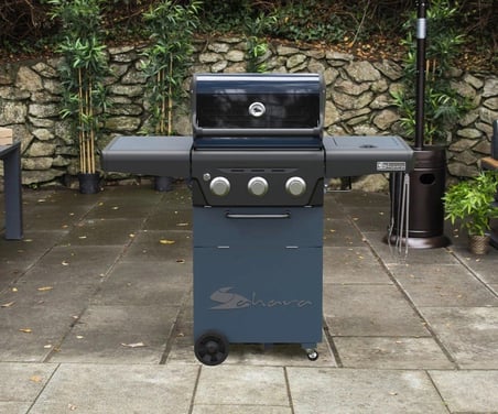 X350 Klasik LPG'li Barbekü - Led Işıklı, Pratik Kullanım, Geniş Izgara Alanı, Gri Mavi