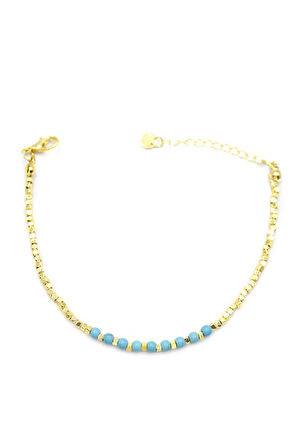 Küp Boncuk Bileklik - Altın