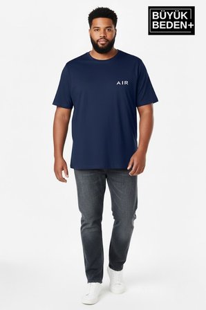 erkek büyük beden ar baskılı 3xl-6xl bisiklet yaka tshırt spr26bts510-01