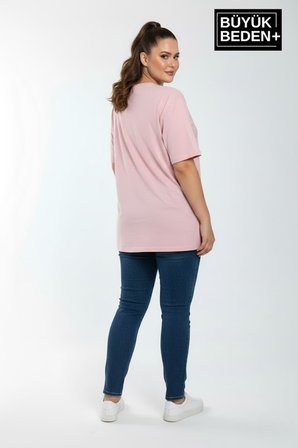 süperlife kadın büyük beden ar baskılı 3xl-6xl bisiklet yaka tshırt spr26btsk510-1