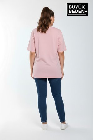 süperlife kadın büyük beden ar baskılı 3xl-6xl bisiklet yaka tshırt spr26btsk510-1