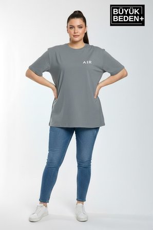süperlife kadın büyük beden ar baskılı 3xl-6xl bisiklet yaka tshırt spr26btsk510-1