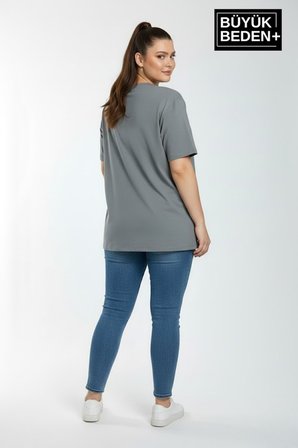 süperlife kadın büyük beden ar baskılı 3xl-6xl bisiklet yaka tshırt spr26btsk510-1