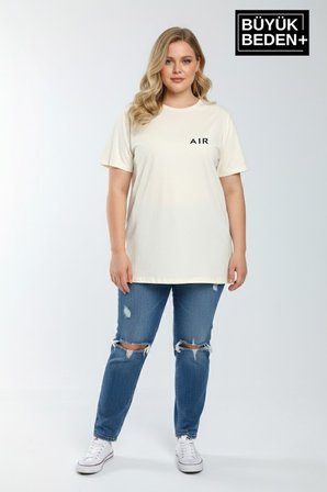 süperlife kadın büyük beden ar baskılı 3xl-6xl bisiklet yaka tshırt spr26btsk510-1