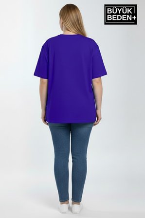 süperlife kadın büyük beden ar baskılı 3xl-6xl bisiklet yaka tshırt spr26btsk510-1