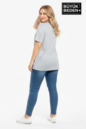 süperlife kadın büyük beden california 1974 baskılı  3xl-6xl bisiklet yaka tshırt spr25btsk510-2