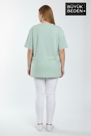 süperlife kadın büyük beden california 1974 baskılı  3xl-6xl bisiklet yaka tshırt spr25btsk510-2