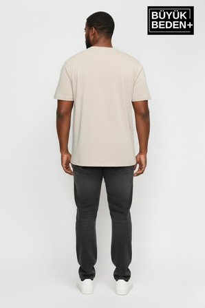 süperlife erkek büyük beden milano i̇talia baskılı 3xl-6xl bisiklet yaka tshırt spr26bts510-09