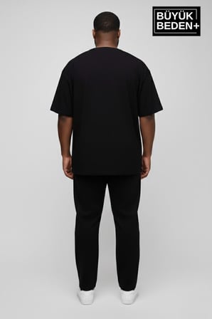 Erkek Büyük Beden Unified Collective Baskılı 3xl-6xl Bisiklet Yaka Tshırt SPR26BTS510-10