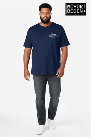 Erkek Büyük Beden Unified Collective Baskılı 3xl-6xl Bisiklet Yaka Tshırt SPR26BTS510-10