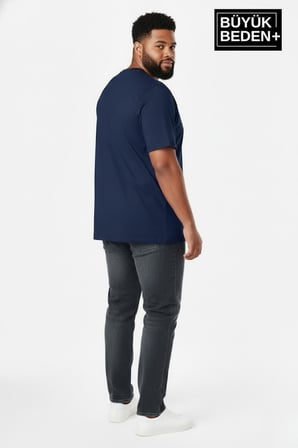 Erkek Büyük Beden Unified Collective Baskılı 3xl-6xl Bisiklet Yaka Tshırt SPR26BTS510-10