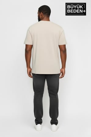 Erkek Büyük Beden Unified Collective Baskılı 3xl-6xl Bisiklet Yaka Tshırt SPR26BTS510-10