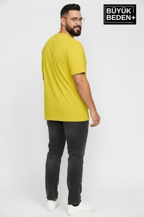 Erkek Büyük Beden Unified Collective Baskılı 3xl-6xl Bisiklet Yaka Tshırt SPR26BTS510-10