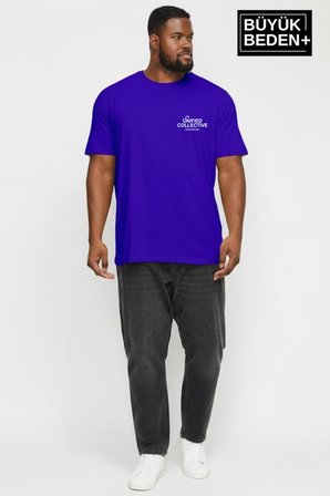 erkek büyük beden unified collective baskılı 3xl-6xl bisiklet yaka tshırt spr26bts510-10