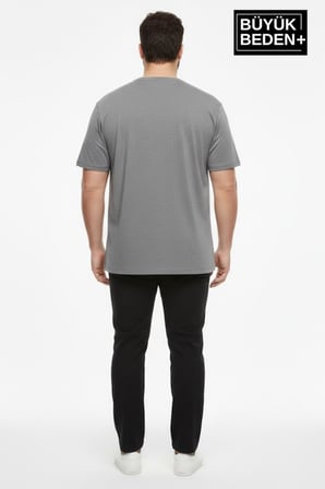 Erkek Büyük Beden Yelken Baskılı 3xl-6xl Bisiklet Yaka Tshırt SPR26BTS510-11