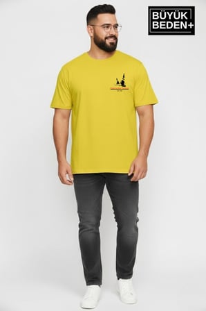 Erkek Büyük Beden Yelken Baskılı 3xl-6xl Bisiklet Yaka Tshırt SPR26BTS510-11