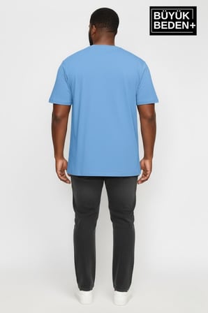 Erkek Büyük Beden Yelken Baskılı 3xl-6xl Bisiklet Yaka Tshırt SPR26BTS510-11