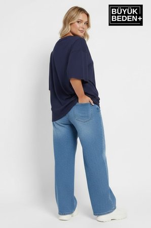 süperlife kadın büyük beden a baskılı 3xl-6xl bisiklet yaka tshırt spr26btsk510-12