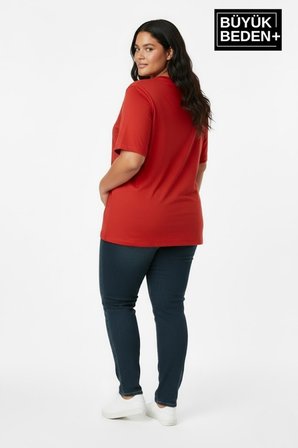 süperlife kadın büyük beden a baskılı 3xl-6xl bisiklet yaka tshırt spr26btsk510-12