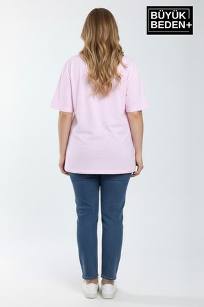 süperlife kadın büyük beden a baskılı 3xl-6xl bisiklet yaka tshırt spr26btsk510-12